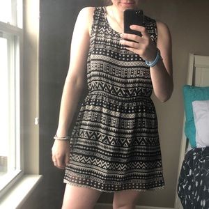 Aztec printed a-line dress